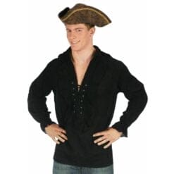 Pirate Shirt Black Adult Standard