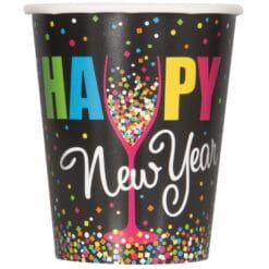 Confetti New Year Cups Hot/Cold 9oz 8CT