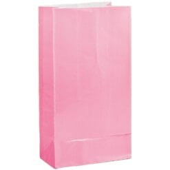 Paper Party Bags Pastel Pink 12CT