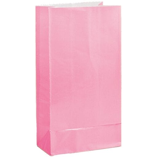 Paper Party Bags Pastel Pink 12Ct