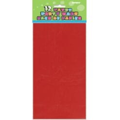 Ruby Red Paper Party Bags 12CT