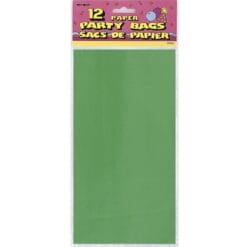 Paper Party Bags Green 12CT