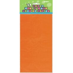 Orange Paper Party Bags 12CT