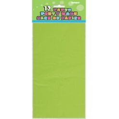 Paper Party Bags Lime Green 12CT