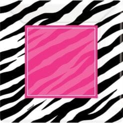Zebra Party Plates SQR 10" 8CT