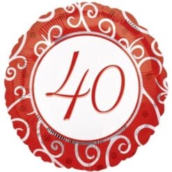 18" RND 40th Anniversary 2SD Foil BLN