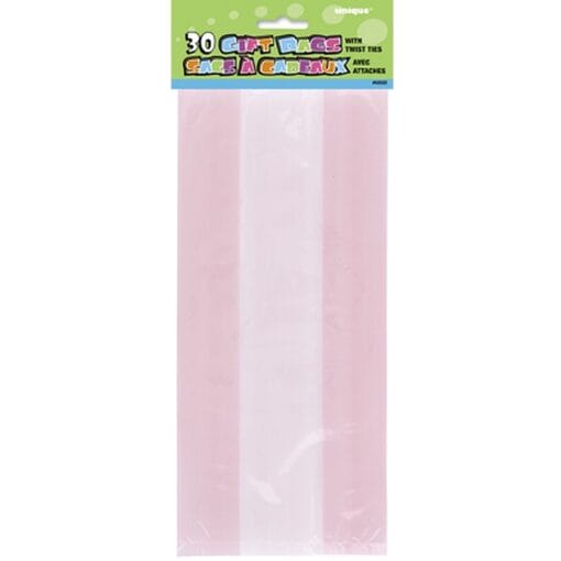 Pastel Pink Cello Bags 30Ct