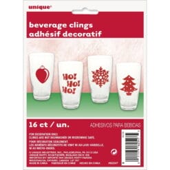 Christmas Beverage Clings 16CT