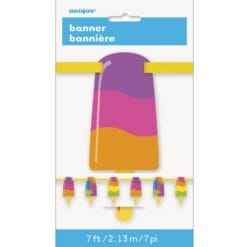 Popsicle Cut Out Ribbon Banner 7FT