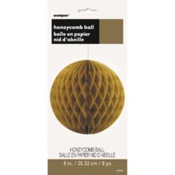 Honeycomb Ball 8" Gold