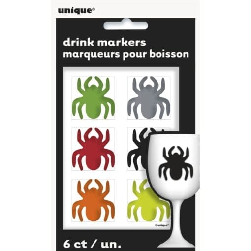 Spider Cling Drink Labels 6Ct