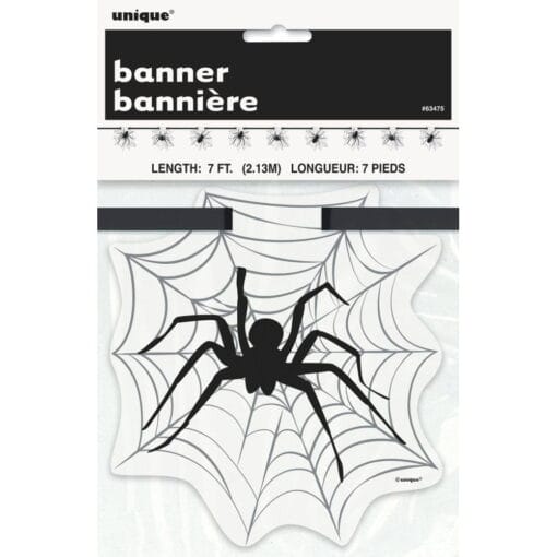 Spider Web Cut Out Paper Banner 7Ft