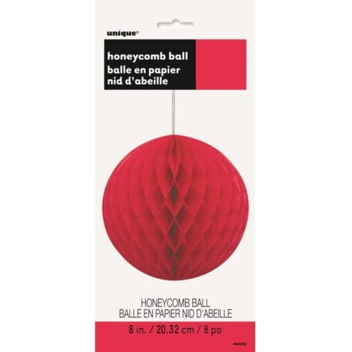 Honeycomb Ball 8&Quot; Red