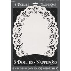 Doilies White Paper Oval 8CT