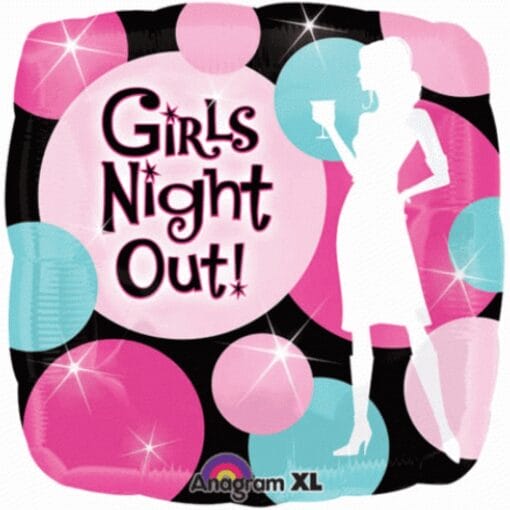 18&Quot; Sqr Girls Night Out Foil Balloon