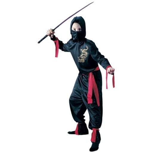 Black Ninja Child Med 8-10