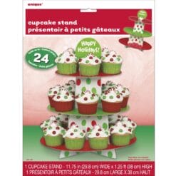 Cupcake Stand Red/Green Dots