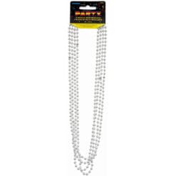 Bead Necklaces Silver 32" 4CT