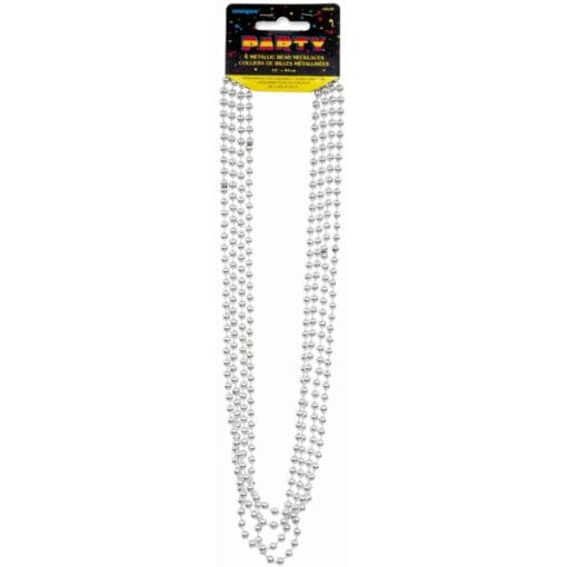 Bead Necklaces Silver 32&Quot; 4Ct