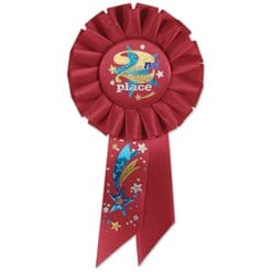 2nd Place Rosette 3 1/4" x 6 1/2"