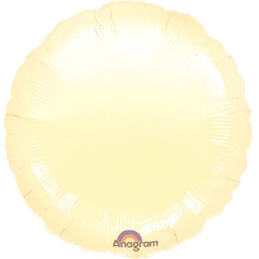 18&Quot; Rnd Ivory Foil Balloon