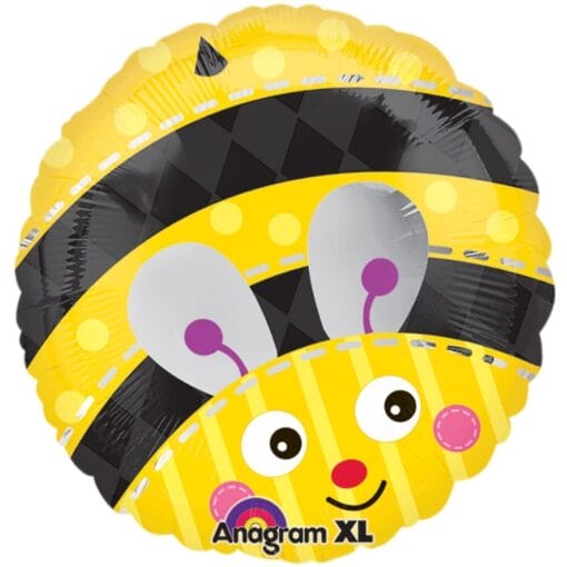 18&Quot; Rnd Cute Bumblebee Foil Balloon