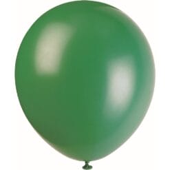 12" Forest Green Latex Balloons 10CT