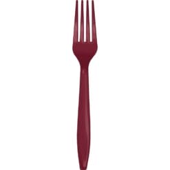 Burgundy Cutlery Forks 24CT