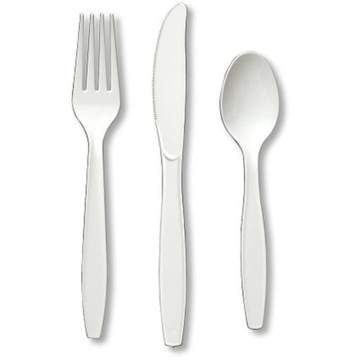 White Cutlery Astd 24Ct