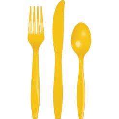 SB Yellow Cutlery Astd 24CT