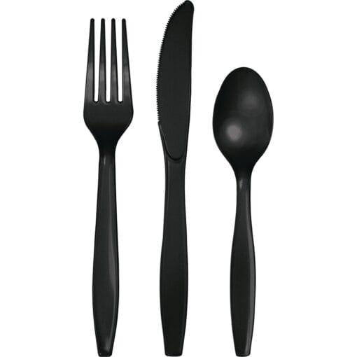 Black Cutlery Astd 24Ct