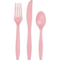 Classic Pink Cutlery Astd 24CT
