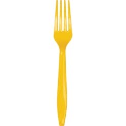 SB Yellow Cutlery Forks 24CT