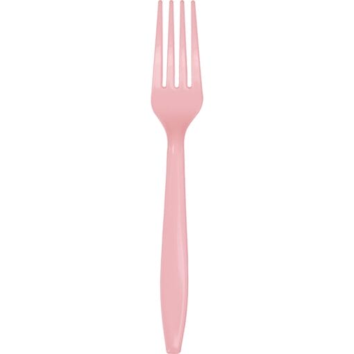 Classic Pink Cutlery Forks 24Ct