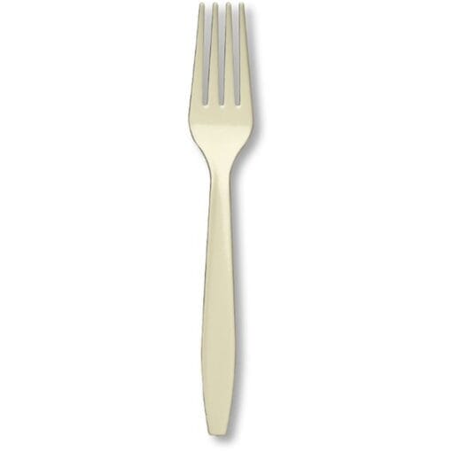 Ivory Cutlery Forks 24Ct