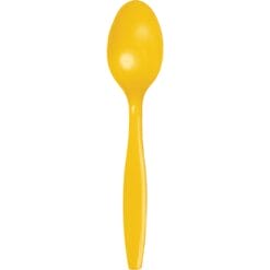 SB Yellow Cutlery Spoons 24CT