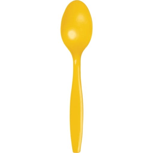 Sb Yellow Cutlery Spoons 24Ct