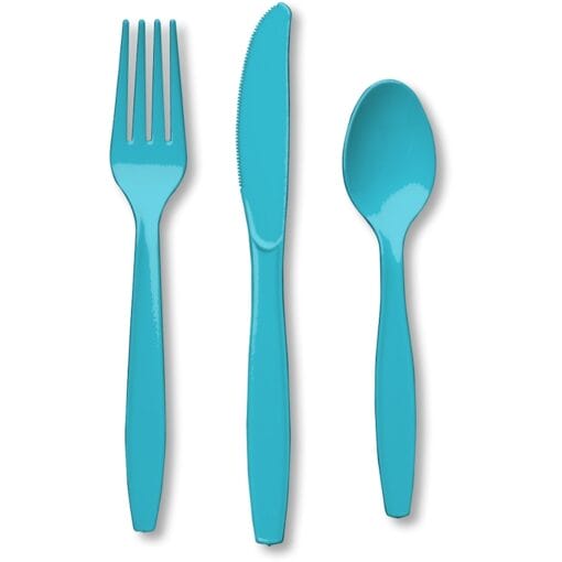 Bermuda Blue Cutlery Astd 24Ct