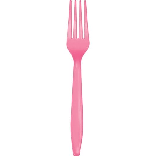Candy Pink Cutlery Forks 24Ct