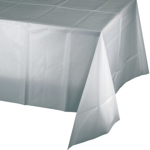 S Silver Tablecover 54X108 Plastic