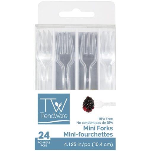 Forks Mini Clear 24Ct