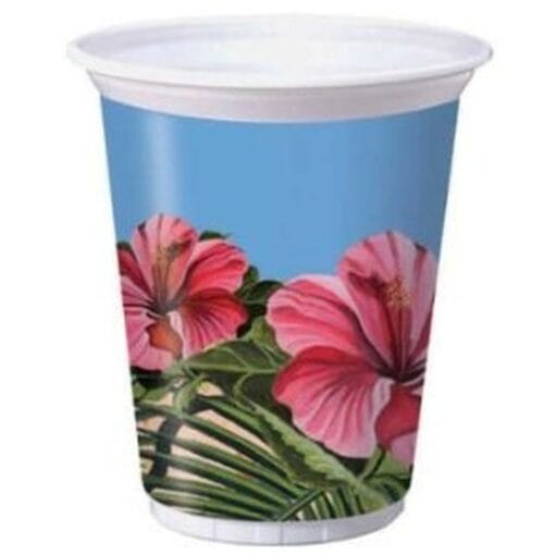 Polynesian Party Cups Plastic 16Oz 8Ct
