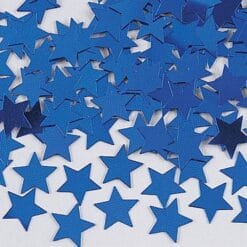 Confetti Stars Blue Metallic