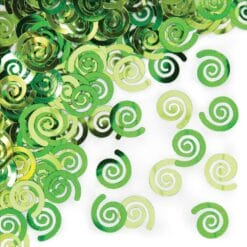 Lime Green Swirls Metallic Confetti .5oz