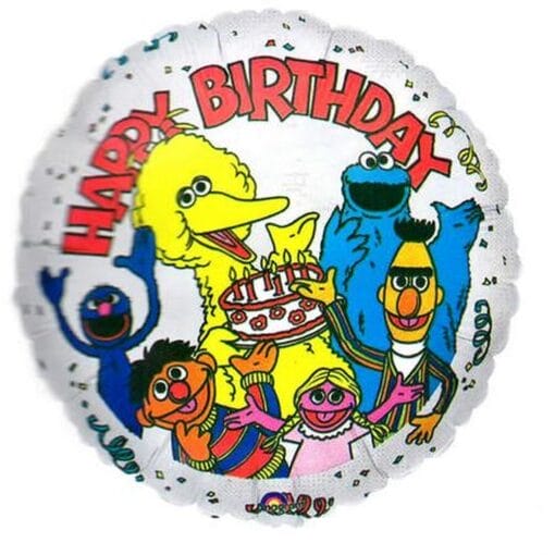 18&Quot; Rnd Birthday Sesame Party 2Sd Foil