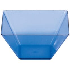 Translucent Blue Bowl PL SQ 3.5" 8CT