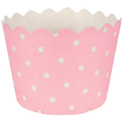 Baking Cups W/Polka Dots Clasic Pink