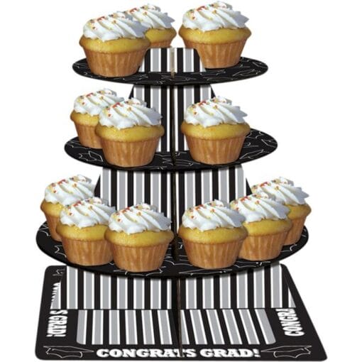 Grad Hat Cup Cake Tiered Server
