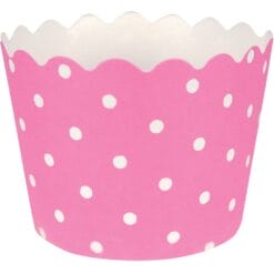 Baking Cups w/Polka Dots Candy Pink