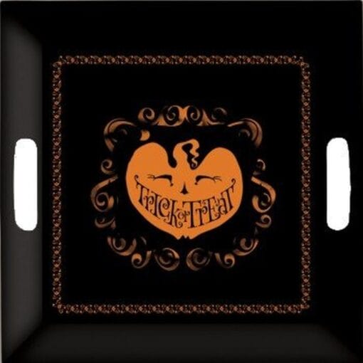 Scary Pumpkin Tray Plastic Sqr 10&Quot;